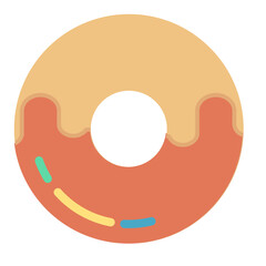 donut icon flat style element