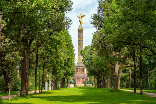 The Berlin Victory Column in the Great Tiergarten of Berlin commemorates the Prussian victories in the unification wars of the Second Schleswig War, the Austro-Prussian War and the Franco-Prussian War
