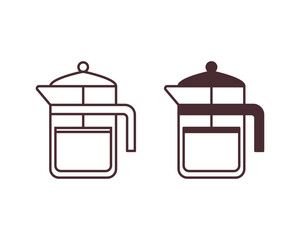 Coffee pot icon vector illustration. Coffeepot on isolated background. Kettle sign concept.