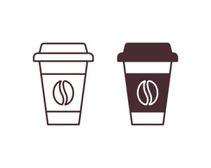 Coffee cup icon vector illustration. Take-away cup on isolated background. Drink sign concept.