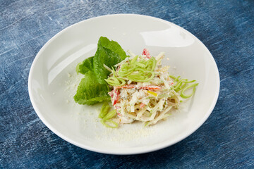 cabbage salad with celery and apple
