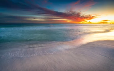 Zelfklevend Fotobehang Soft Waves at Sunset © Mike Whalen