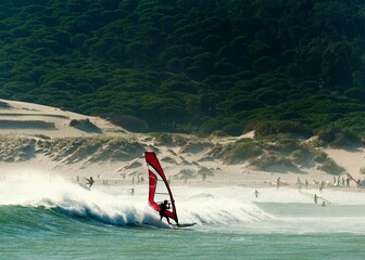 Windsurfing; Tarifa, Cadiz, Andalusia, Spain