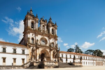 12Th Century Cistercian Monastery Of Santa Maria; Alcobaca, Estremadura And Ribatejo, Portugal - obrazy, fototapety, plakaty