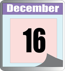 every day of December in different colors