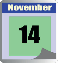 every day of November in different colors