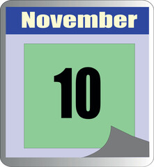 every day of November in different colors