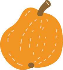 doodle freehand sketch drawing of pear fruit.	