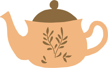 doodle freehand sketch drawing of tea pot.	