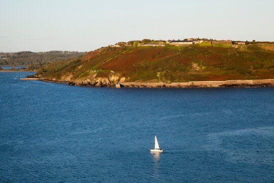 Sailboat In Harbour; Cork Harbour, County Cork, Ireland