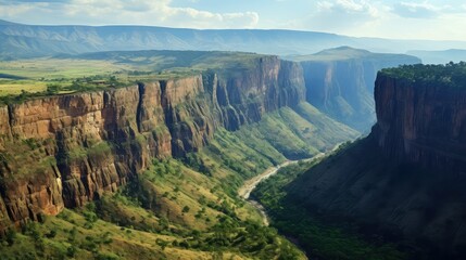outdoors african rift valley illustration view kenya, east africa, great sky outdoors african rift valley - obrazy, fototapety, plakaty