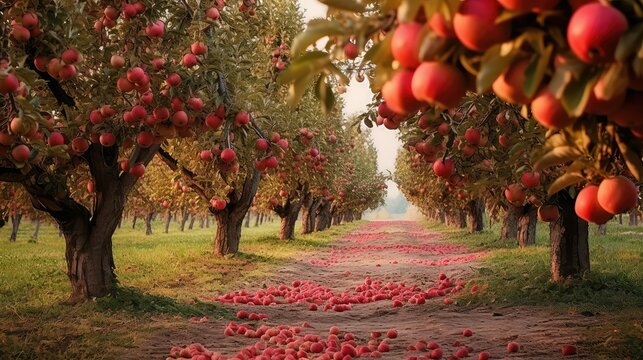 organic countryside apple orchards illustration fresh agriculture, garden ripe, orchard farm organic countryside apple orchards