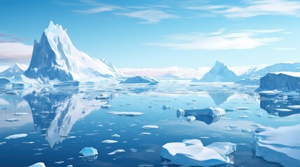 Fototapeta na wymiar iceberg arctic glacial lagoons illustration ice lagoon, frozen jokulsarlon, icelandic lake iceberg arctic glacial lagoons