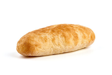 Fresh bread loaves, isolated on white background.