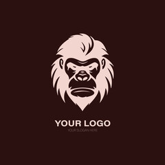 The monkey logo is designed using a minimalist vector style 