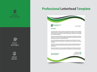 Professional letterhead template design vector illustration