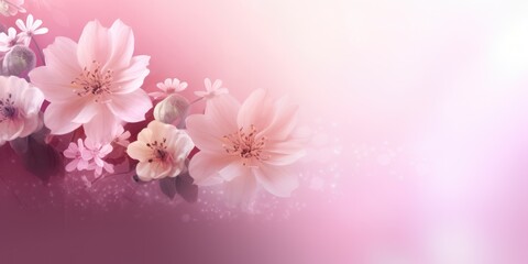 Fototapeta na wymiar Beautiful abstract pink misty morning photo floral design background banner. beautiful Generative AI AIG32