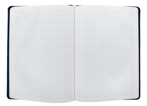 Notepad or notebook on a white background. Unfolded notepad isolate