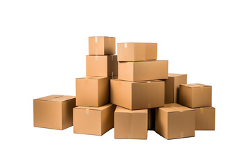 Fototapeta premium cardboard boxes isolated on a white background. png