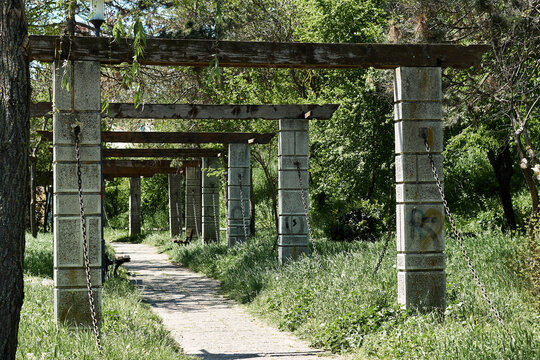 Gate arches in Galati park. Romania