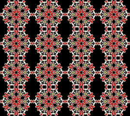 abstract Seamless floral pattern, with flowers on summer background, geometric template design for textiles, clothes, wallpaper	