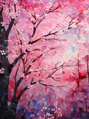 Sakura Trees Blooming 