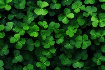 Clover leaves. Green luck plant. Generate Ai