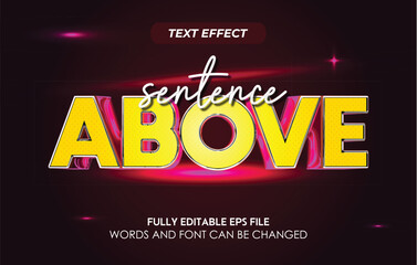 Editable text effect template with 3d style use for logo and business brand