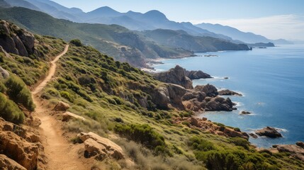 sea corsican coastal hiking illustration blue france, mediterranean coast, corsica water sea corsican coastal hiking