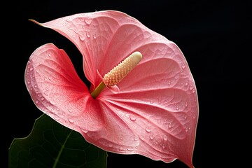 Captivating pink anthurium blossom. Generative AI