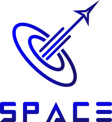 Basic RGB travel to space, vector logo