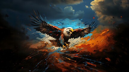 illustration of an sea eagle pop art