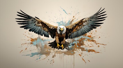 illustration of an sea eagle pop art