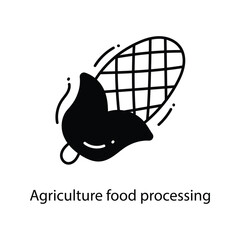 Agriculture Food Processing doodle Icon Design illustration. Agriculture Symbol on White background EPS 10 File