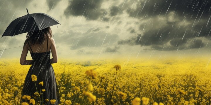 Person with an Umbrella: Standing Strong in the Rain, Finding Comfort Amidst Precipitation