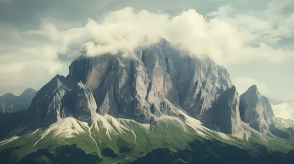 Foto op Canvas nature craggy peaks dolomites illustration peak europe, alps outdoor, view majestic nature craggy peaks dolomites © sevector