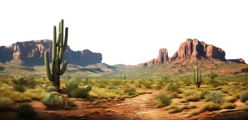 saguaro cactus in new mexico desert. transparent PNG. cacti, cactus, agave. barrel cactus, organ-pipe cactus, prickly pear