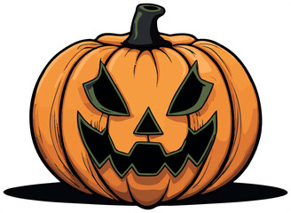 Super  lovely halloween pumpkin horror vector art
