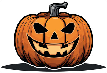 Gorgeous  lovely halloween pumpkin horror vector art
