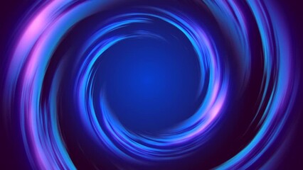 On a blue background, a whirlwind of pink, purple and blue, in the center of the free space. Animated abstract background for vertical and horizontal use. - Powered by Adobe