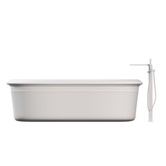 Fototapeta na wymiar bathtub isolated on a white background, 3D illustration, and a CG render