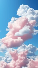 Colorful magical world. lush pink clouds. colorful clouds background. fantasies.