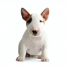 Bull Terrier Baby's Tender Moments: Cherished Companionship, Generative AI