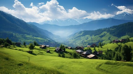 tourism romanian carpathian mountains illustration view valley, nature vacation, outdoor scenery tourism romanian carpathian mountains