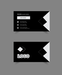 black and white business card template