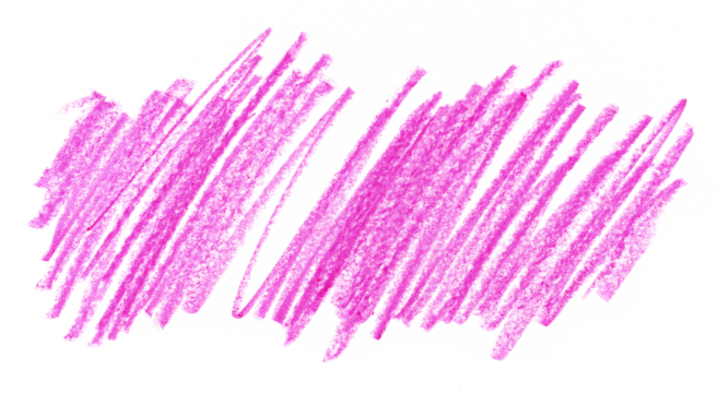 Photo grunge hand drawn pink scribble wax pastel, crayon isolated on white, clipping path