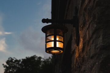 old lantern in the night