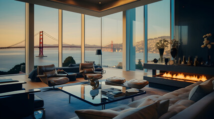 Modern Elegance with a Golden Gate View