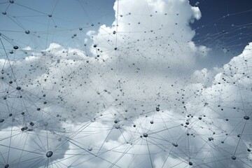 Conceptual representation of interconnected data in diverse cloud environments. Generative AI