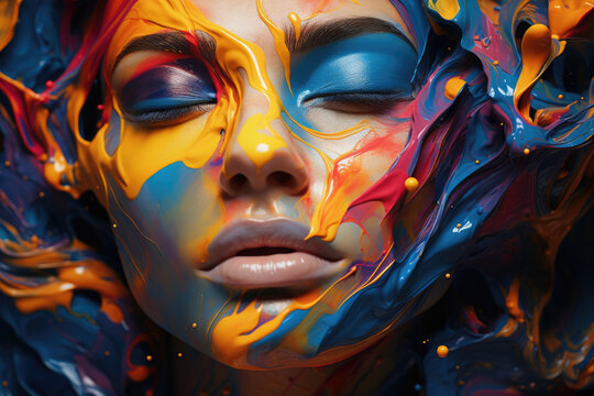 A fauvist artwork employing bold, non-naturalistic colors for expressive effect. Generative Ai.